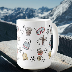 Apres Ski Winter Sports Cute Holiday Koffiemok