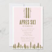 Apres Ski Winter Thema Baby shower Kaart (Voorkant)