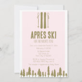 Apres Ski Winter Thema Baby shower Kaart (Voorkant)