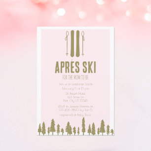 Apres Ski Winter Thema Baby shower Kaart