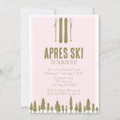 Apres Ski Winter Theme Bachelorette Party Kaart (Voorkant)