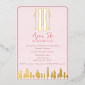 Apres Ski Winter Vrijgezellenfeest Folie Uitnodiging (Voorkant)