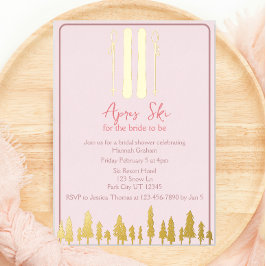 Apres Ski Winter Vrijgezellenfeest Folie Uitnodiging