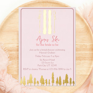 Apres Ski Winter Vrijgezellenfeest Folie Uitnodiging