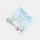 Après Ski Winterberg Waterverf Bruidsdiner Servet (Hoek)