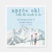 Après-Ski Winterberg Waterverf Bruidsdouche Servet (Voorkant)