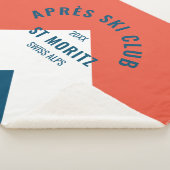 Après Skiclub Red Navy  Winter Sherpa Deken (3/4)