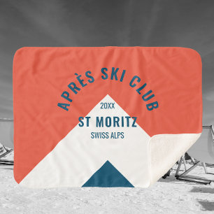 Après Skiclub Red Navy Winter Sherpa Deken