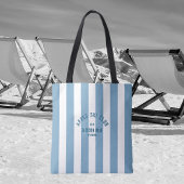 Apres Skiclub Retro Blue Stripe Ski Accessoire Tote Bag