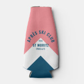 Après Skiclub Retro Roze Marine Winter Flesjeskoeler (Voorkant)