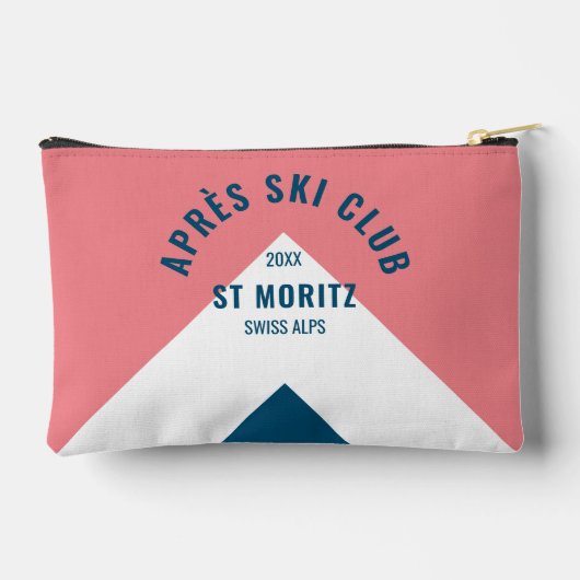 Après Skiclub Roze Marine Retro Stijl Winter Etui (Achterkant)