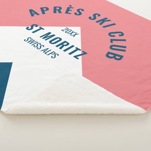 Après Skiclub Roze Marine Retro Winter Sherpa Deken (3/4)