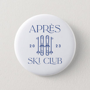 Apres Skiclub Skitocht Bachelorette Feestgunsten Ronde Button 5,7 Cm