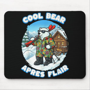 Apres skien flair cool ijsbeer ski ziet er goed ui muismat