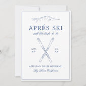 Après skiën met de bruid om Bach Weekend Kaart (Voorkant)