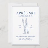 Après skiën met de bruid om Bach Weekend Kaart (Voorkant)