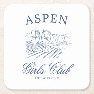 Après skiën met de bruid om Bach Weekend Kartonnen Onderzetters