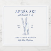 Après skiën met de bruid om Bach Weekend Sparkling Wijnetiket (Enkel label)