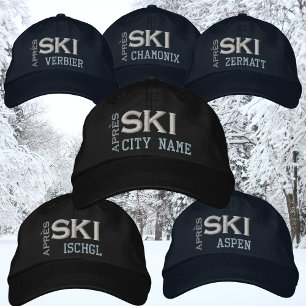 Après skigebied stad wintervakantie outfit geborduurde pet
