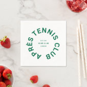 Après Tennis Club Aangepaste Groene Wapen Servet (Insitu)
