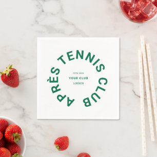 Après Tennis Club Aangepaste Groene Wapen Servet