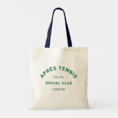 Après Tennis Social Club Green Crest Navy Handvat  Tote Bag (Achterkant)