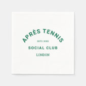 Après Tennis Social Club Groen op maat Crest Servet (Voorkant)