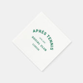 Après Tennis Social Club Groen op maat Crest Servet (Hoek)