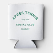 Après Tennis Social Club Groene Aangepaste Crest Blikjeskoeler (Voorkant)