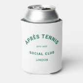 Après Tennis Social Club Groene Aangepaste Crest Blikjeskoeler (Blikje Achterkant)