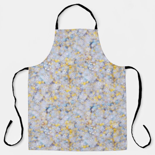 apriciteit glinsterende sneeuwvlokken schort (Voorkant)
