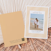 Apricot | Classic Pinstripe Photo Wedding Save The Date