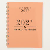 Apricot Crush 202*-2* Minimaal dagelijks 8.5x11 Planner (Voorkant)