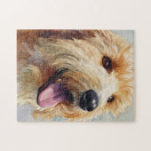 Apricot golden doodle watercolor legpuzzel (Horizontaal)