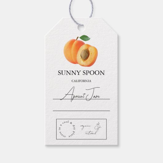 Apricot Hang Label Cadeaulabel (Voorkant)