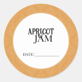 Apricot Jam Canning Lid Labels