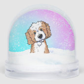 Apricot Parti Goldendoodle  Sneeuwbol (Achterkant)