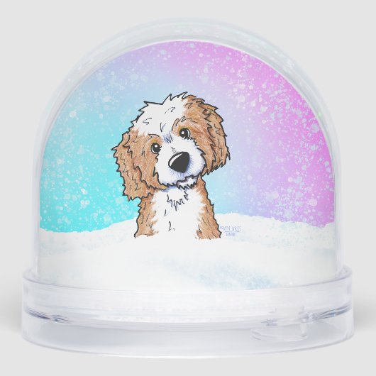 Apricot Parti Goldendoodle  Sneeuwbol (Achterkant)