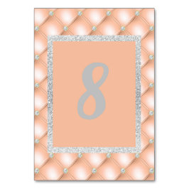 APRICOT PEACH DIAMOND MODERN TABEL NUMMER KAART