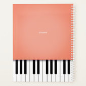 Apricot Sinaasappel Piano Music Keyboard Gepersona Planner (Achterkant)