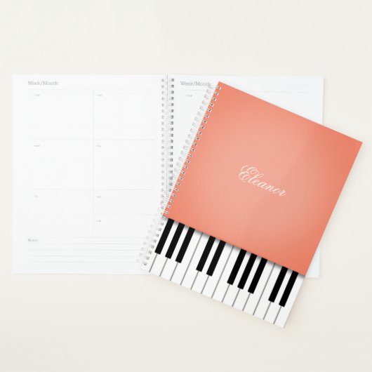 Apricot Sinaasappel Piano Music Keyboard Gepersona Planner (Display)