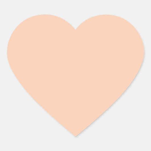 Apricot (solid color) hart sticker (Voorkant)