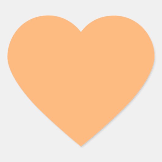 Apricot (solid color) hart sticker (Voorkant)