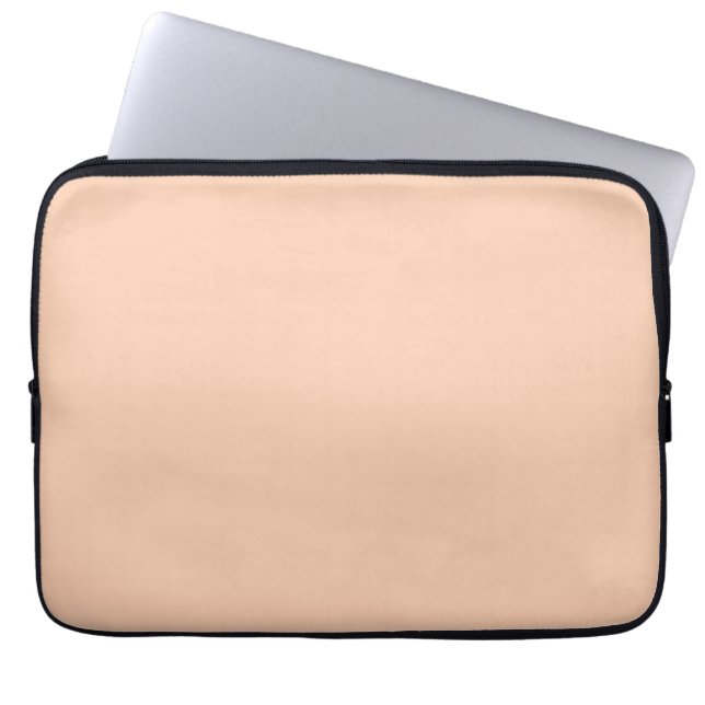 Apricot (solid color) laptop sleeve (Voorkant)