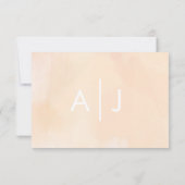 Apricot Watercolor Huwelijksreactiekaart voor RSVP (Achterkant)