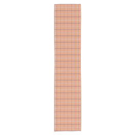 Apricot White Plaid Classic Pattern Table Runner Korte Tafelloper