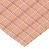 Apricot White Plaid Classic Pattern Table Runner Korte Tafelloper (Hoek)