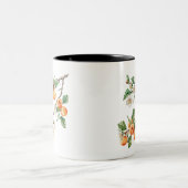 Apricots Mug: Rustic Fruit Kitchen Decor Tweekleurige Koffiemok (Center)