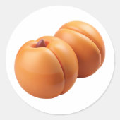Apricots Plastic 3D – Glanzend rond etiket (Voorkant)