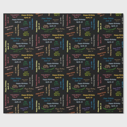 April, 13 's avonds cadeaupapier (Vlak)